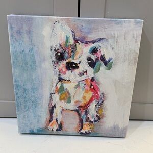 Whimsical Brushstroke Pup Canvas Wall Art
